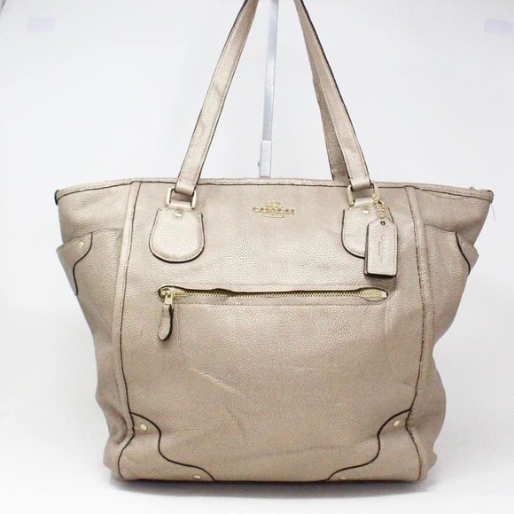 COACH #32912 Metallic Leather Handbag